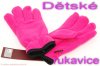 Dětské zimní rukavice tm.růžové