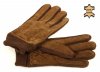 Pánské kožené rukavice zateplené sv.hnědé XL - XXL