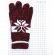 Dámské pletené rukavice se zateplením červené