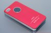 Zadní kryt iPhone 4 červený kovový