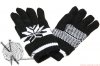 Dámské pletené rukavice se zateplením černé