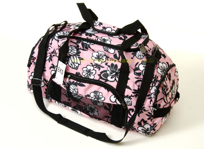 Cestovní taška 60 x 32 x 29 růžové květy